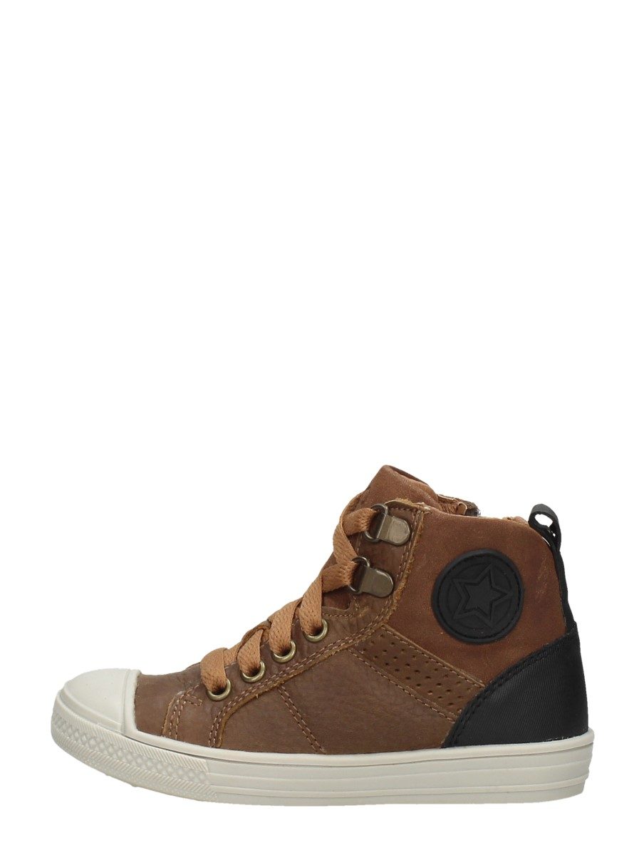 Keq - Veterschoenen Hoog – cognac – foto 1 van 4