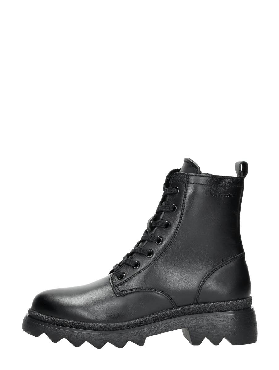 Tamaris - Veterschoenen Hoog – zwart