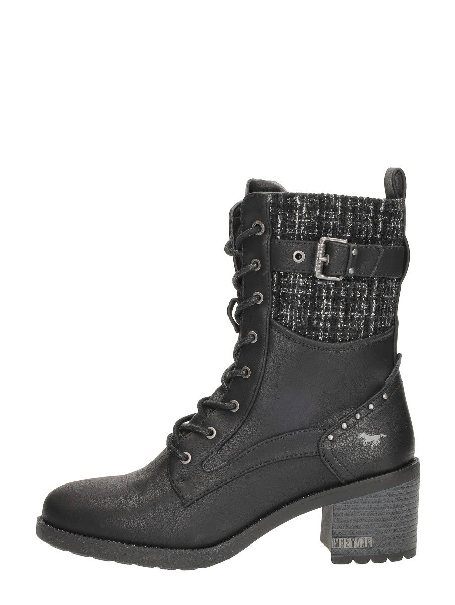 Mustang - Veterschoenen Hak – zwart
