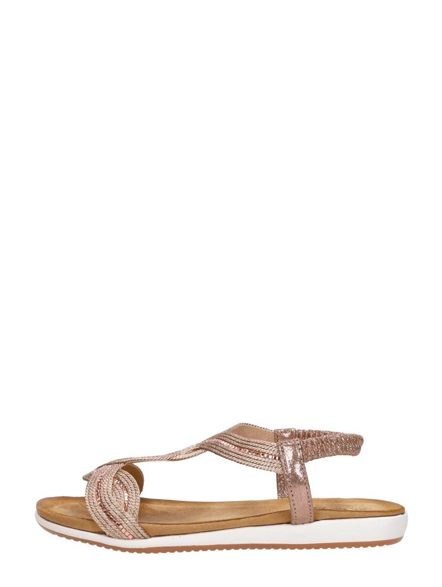 Sub55 - Sandalen Plat – champagne