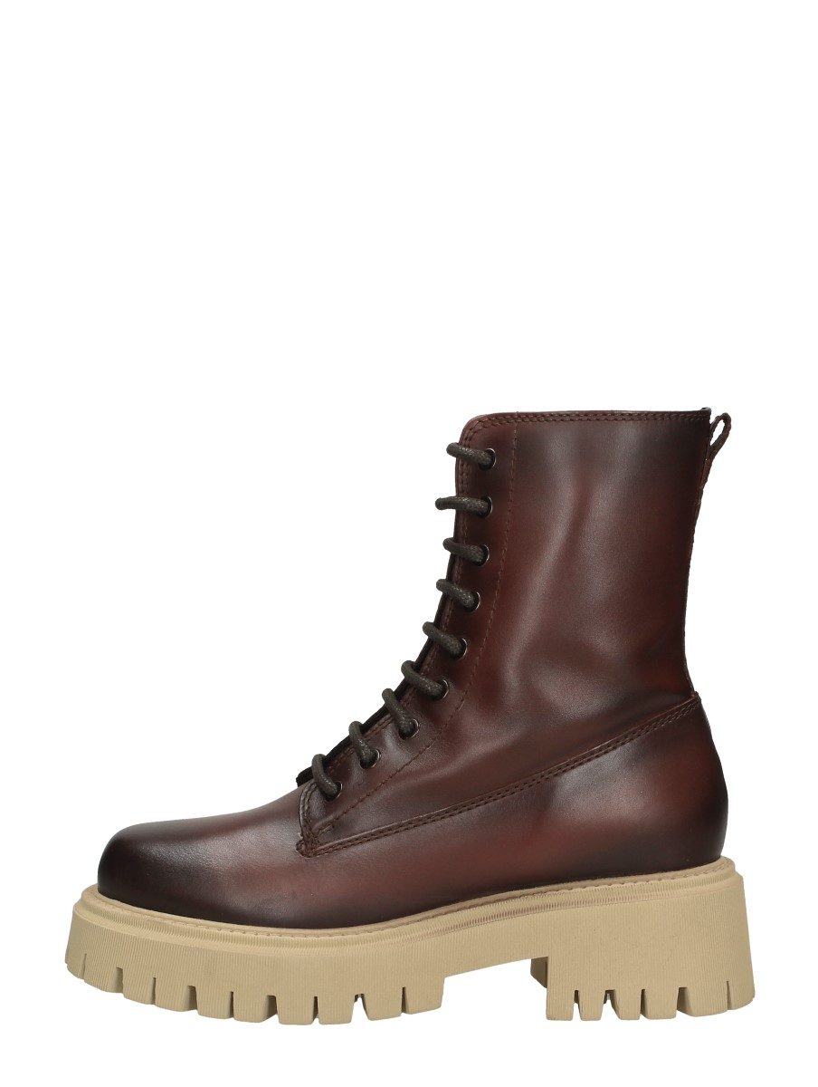Tamaris - Veterschoenen Hoog – donkerbruin