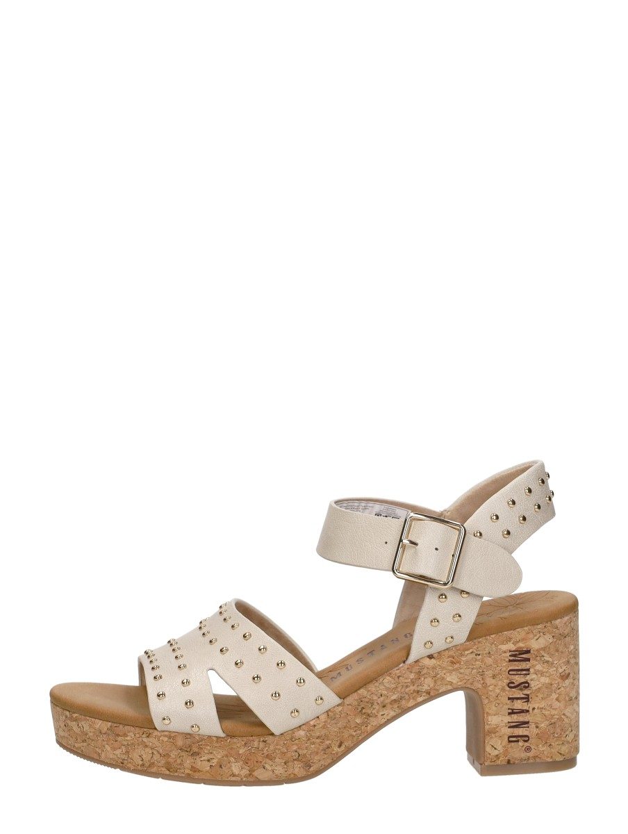 Mustang - Sandalen Hak – gebroken wit