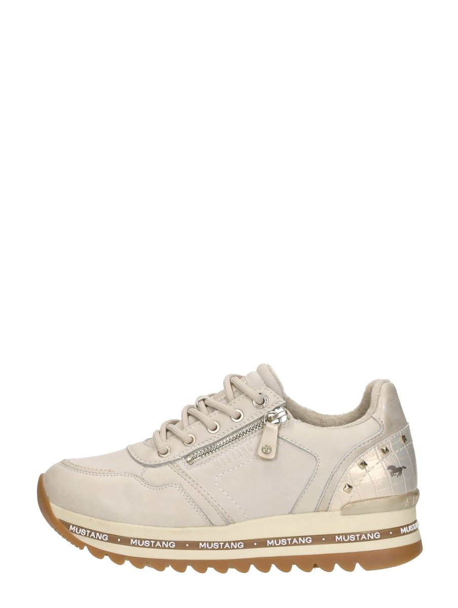 Mustang - Sneakers Laag – gebroken wit