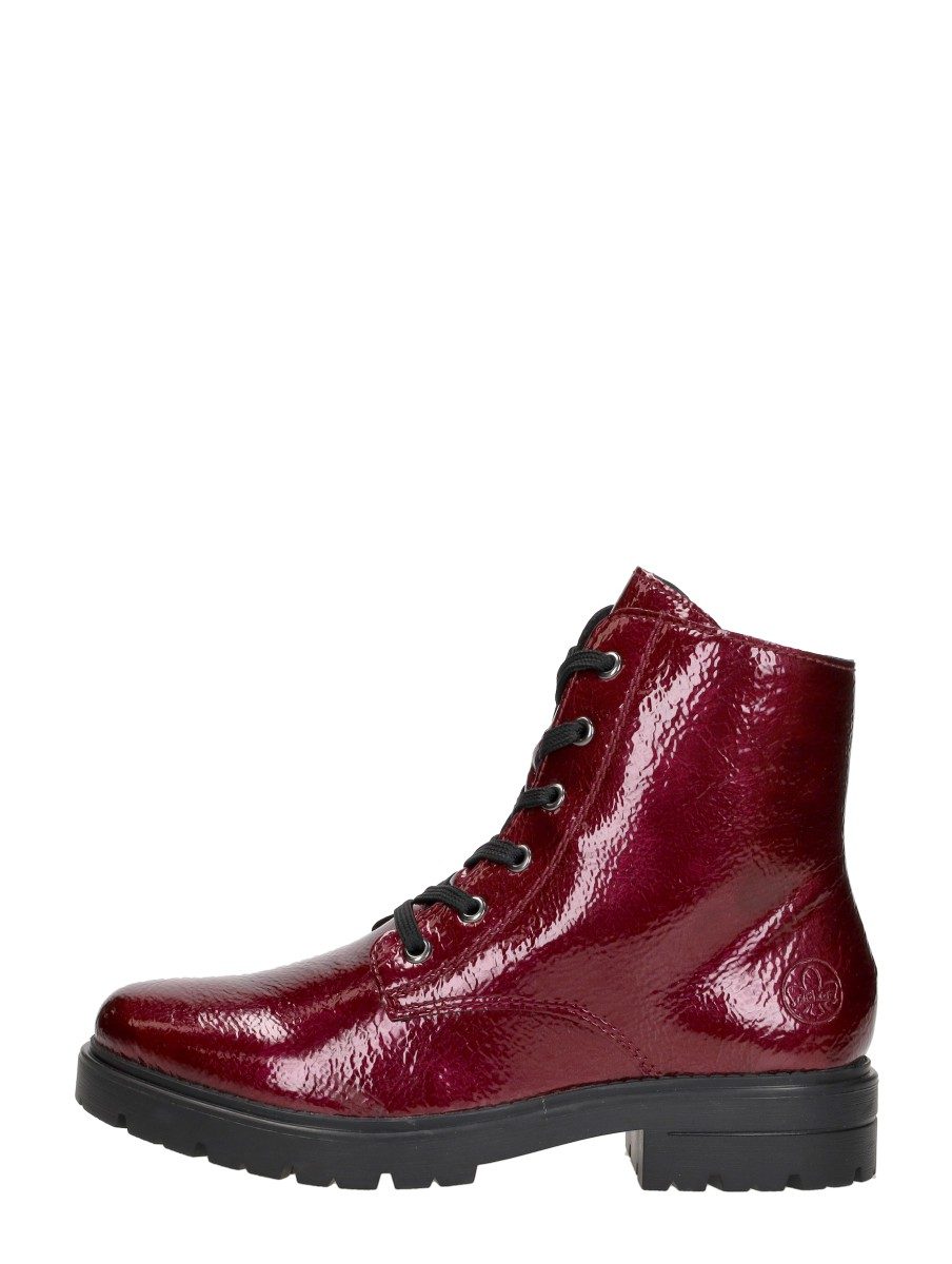 Rieker - Veterschoenen Hoog – rood