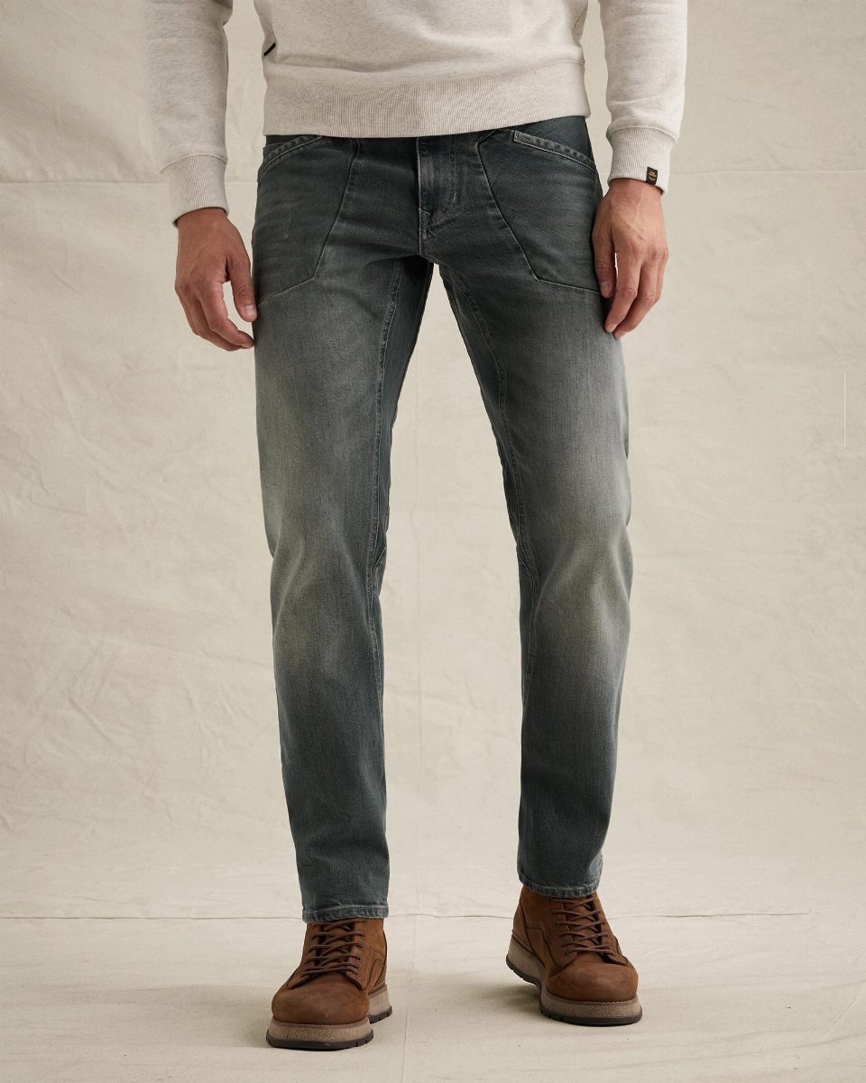 Aviator relaxed fit jeans – mid blue greencast