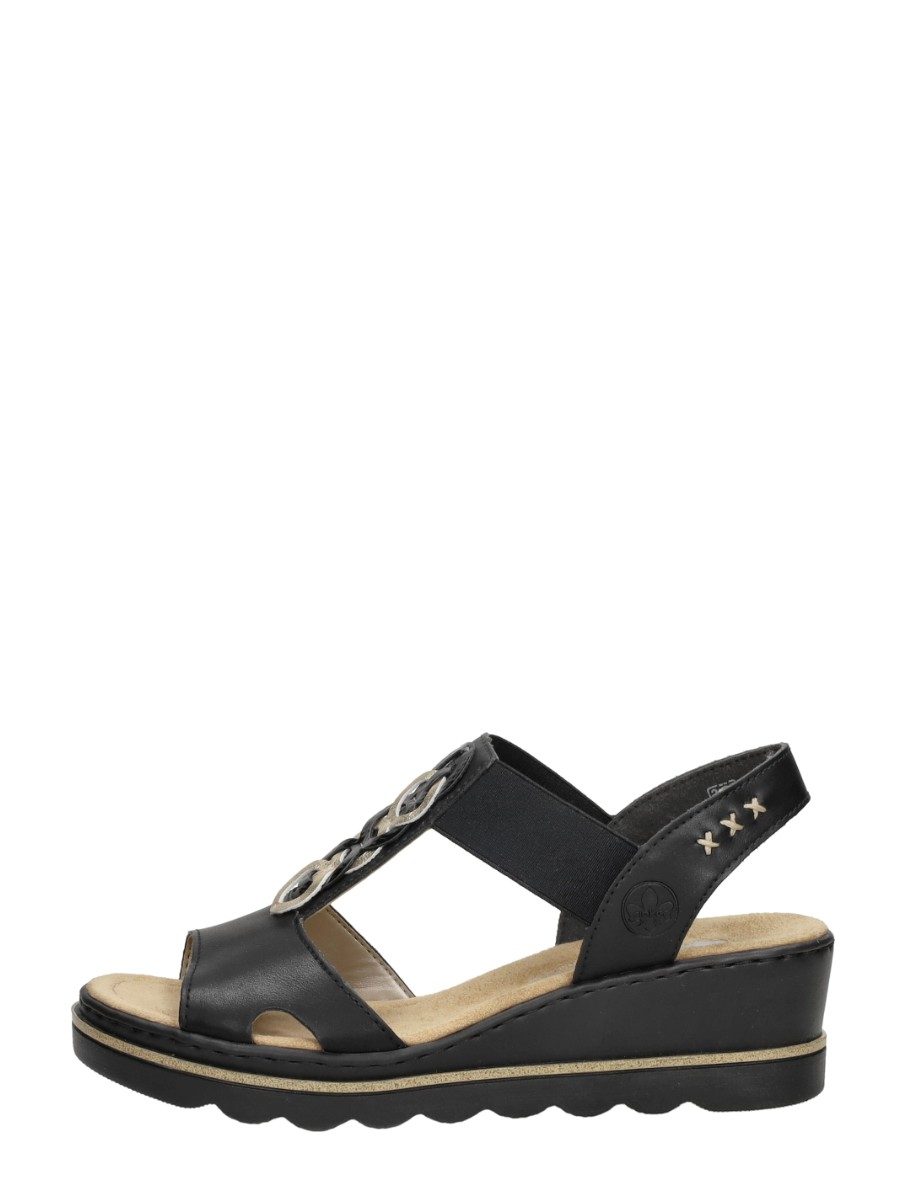Rieker - Sandalen Hak – zwart
