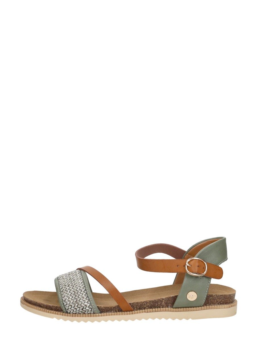 Mustang - Sandalen Plat – groen