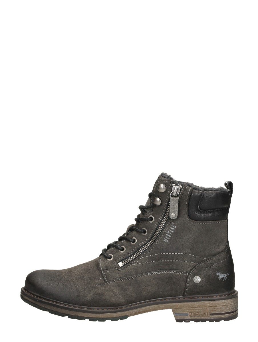 Mustang - Veterschoenen Hoog – donkergrijs