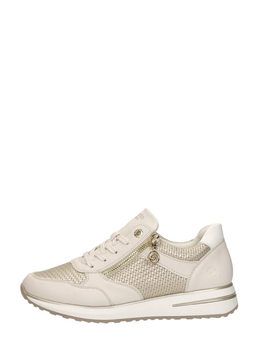 Remonte - Veterschoenen Laag – gebroken wit