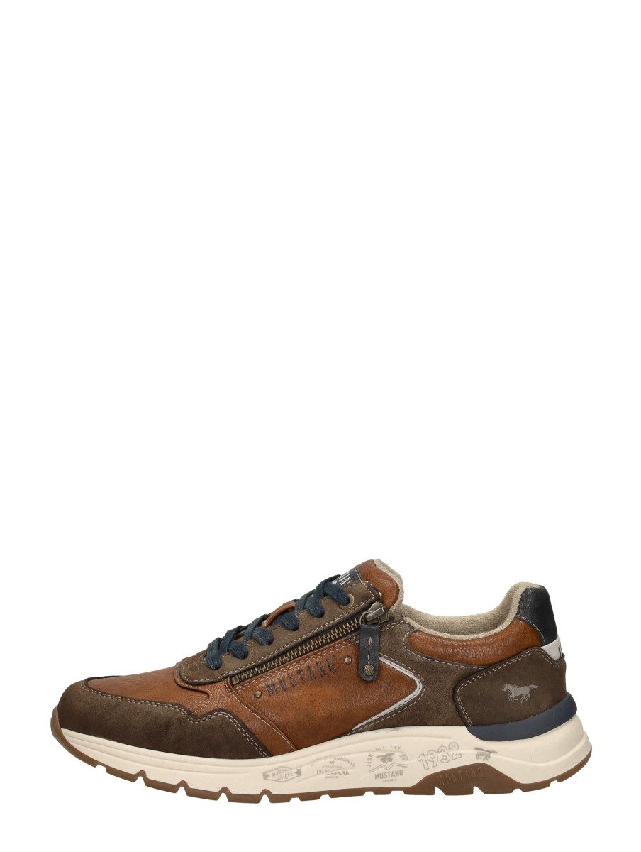 Mustang - Veterschoenen Laag – cognac