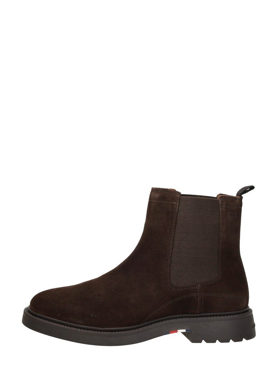 Tommy Hilfiger - Corporate Casual Suede Chelsea – donkerbruin