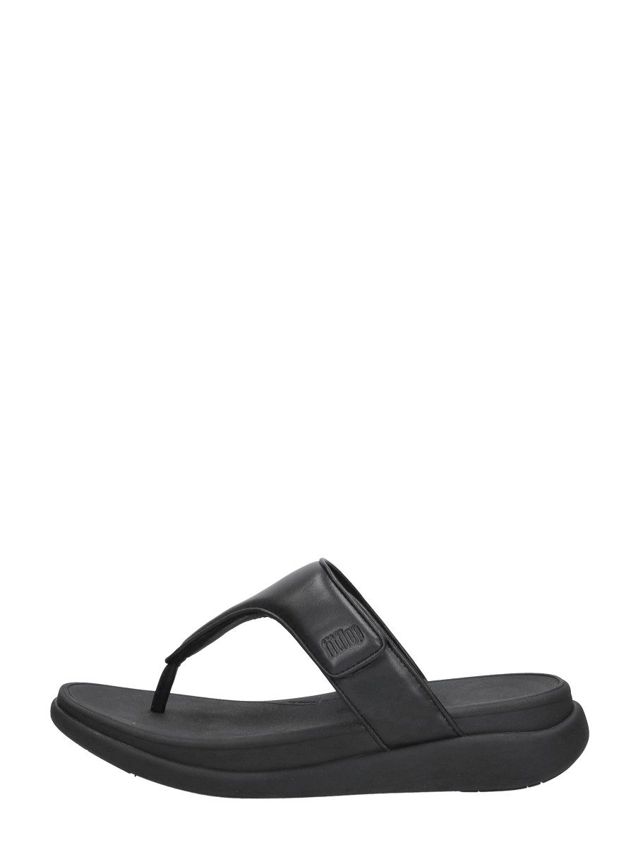 FitFlop - F-mode Go Adjustable Flatform Sandals – zwart