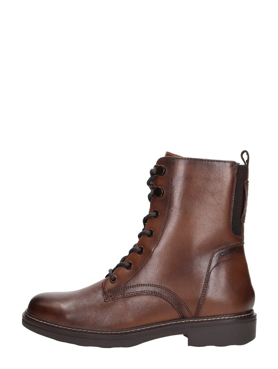 Tamaris Wide Fit - Veterschoenen Hoog – cognac