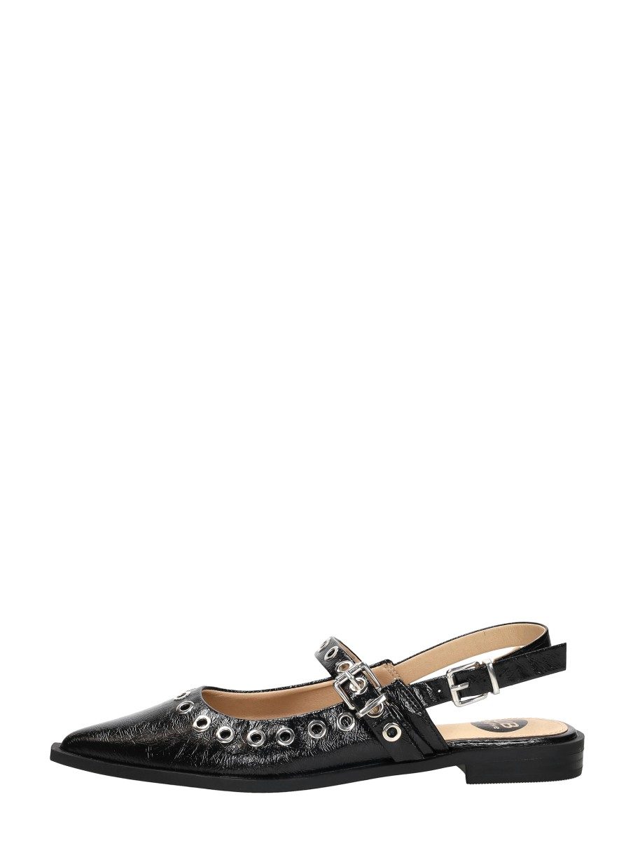 Sub55 - Slingback Zwartlak – zwart lak