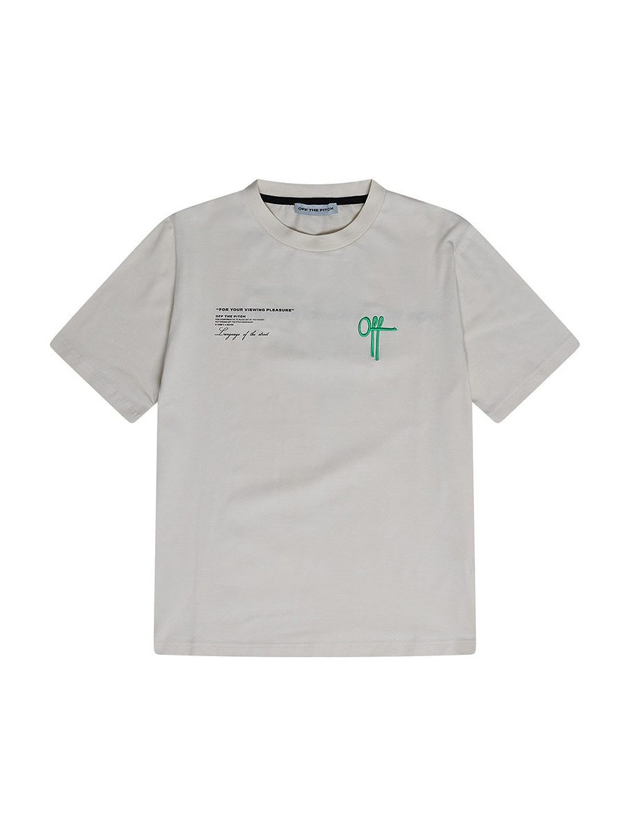 Off The Pitch - Neo Regular Fit Tee – gebroken wit