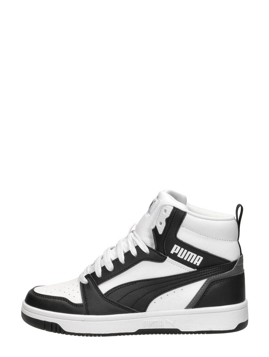 Puma - Puma Rebound V6 Mid Jr – zwart