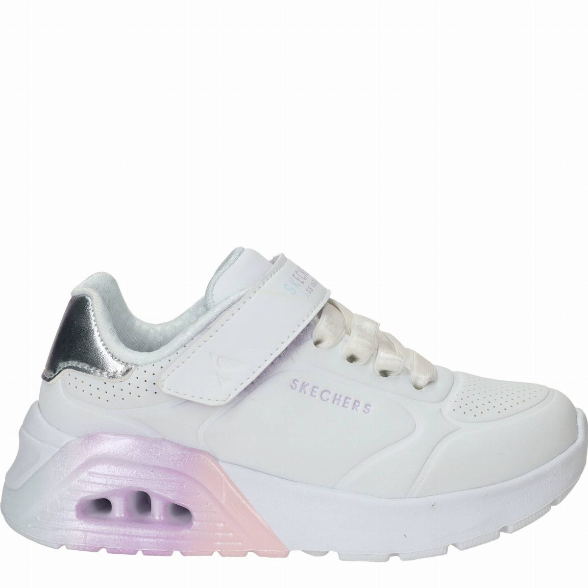 Skechers Uno Lite 2.0 Vivid Metallic Sneakers Meisjes Wit
