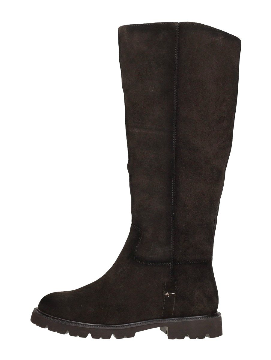 Tamaris Wide Fit - Lange Laarzen – donkerbruin