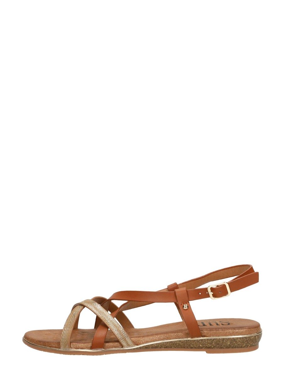 Sub55 - Sandalen Plat – cognac