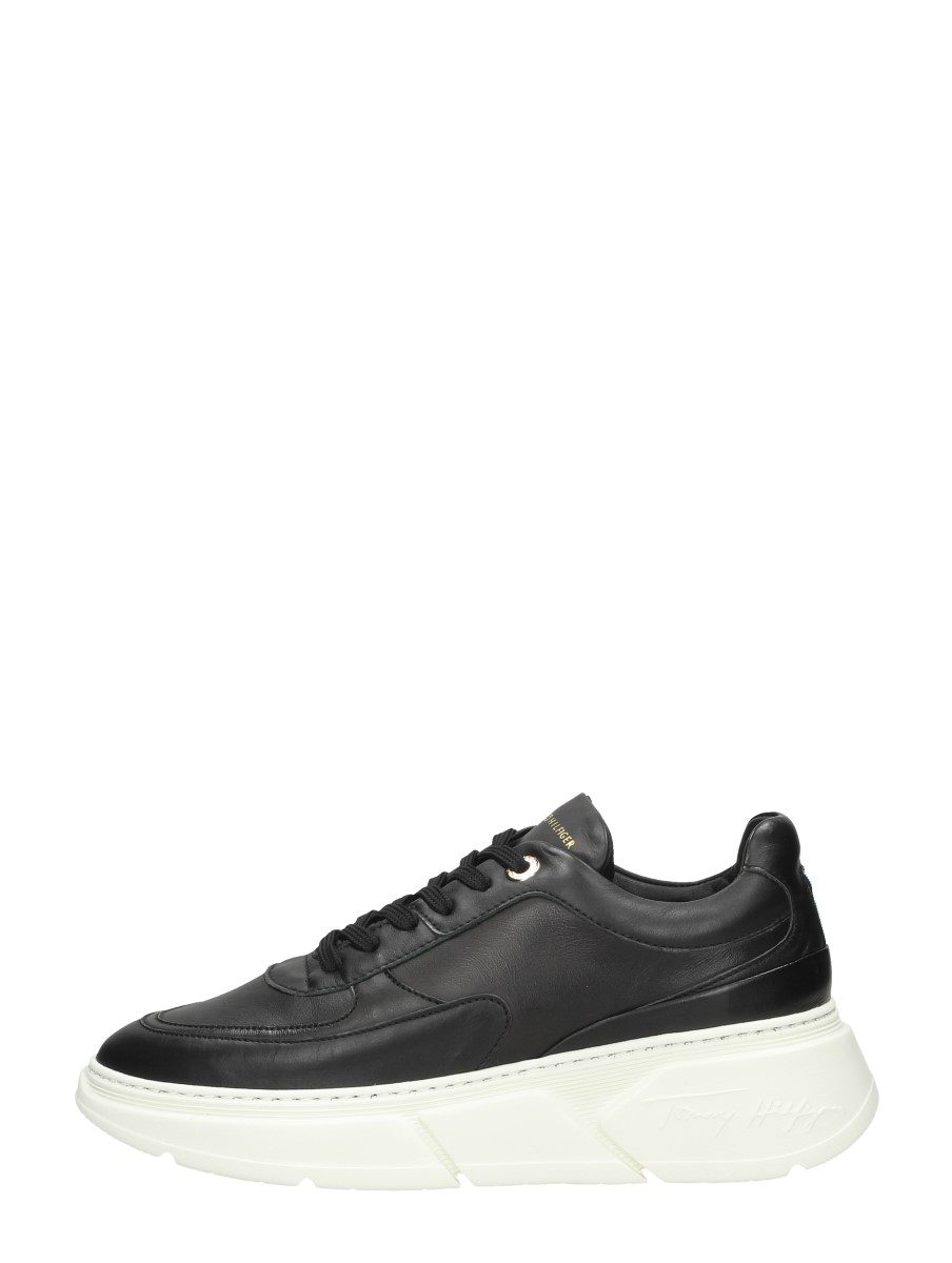 Tommy Hilfiger - Chunky Leather Sneaker – zwart
