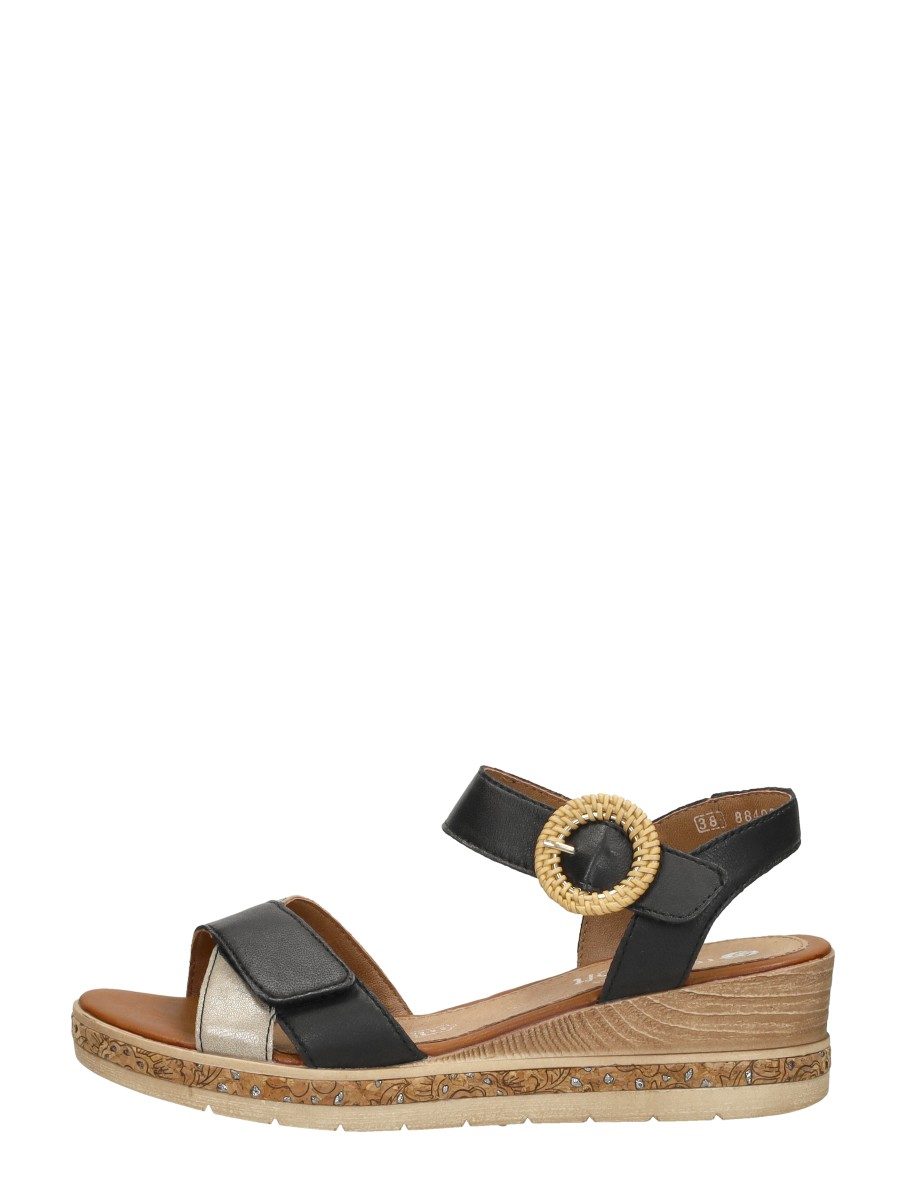Remonte - Sandalen Plat – zwart