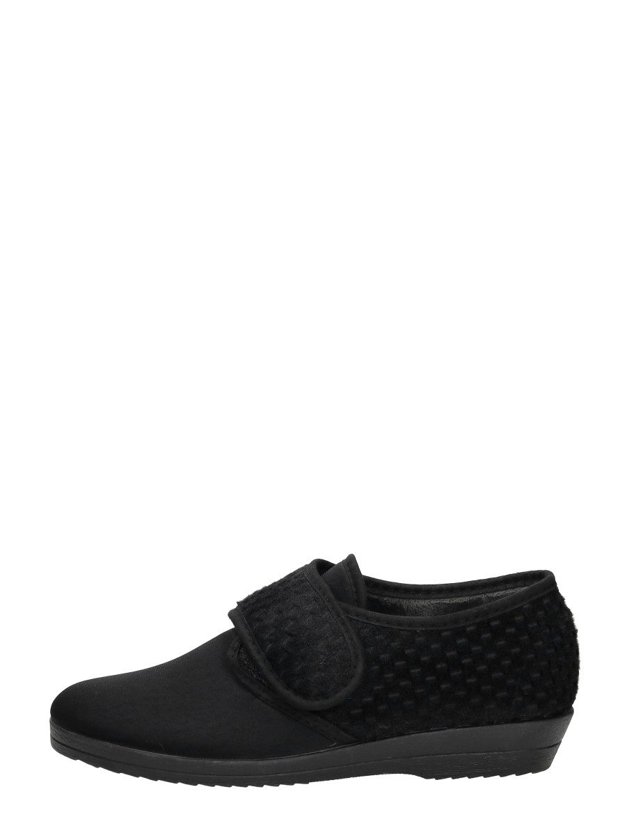 Comfort Plus - Dames Pantoffels Met Stretch – zwart