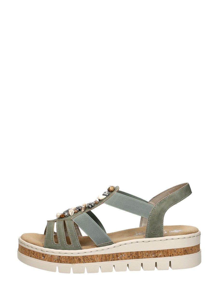 Rieker - Sandalen Plat – groen