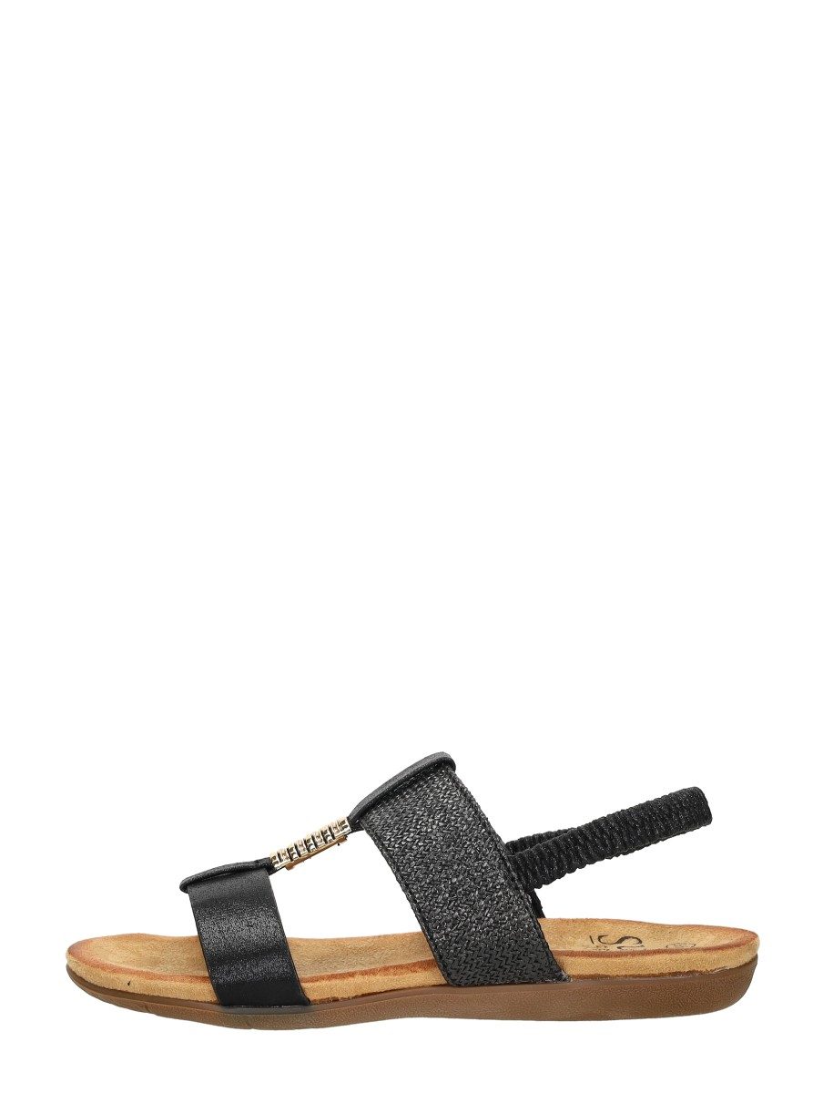 Sub55 - Sandalen Plat – zwart