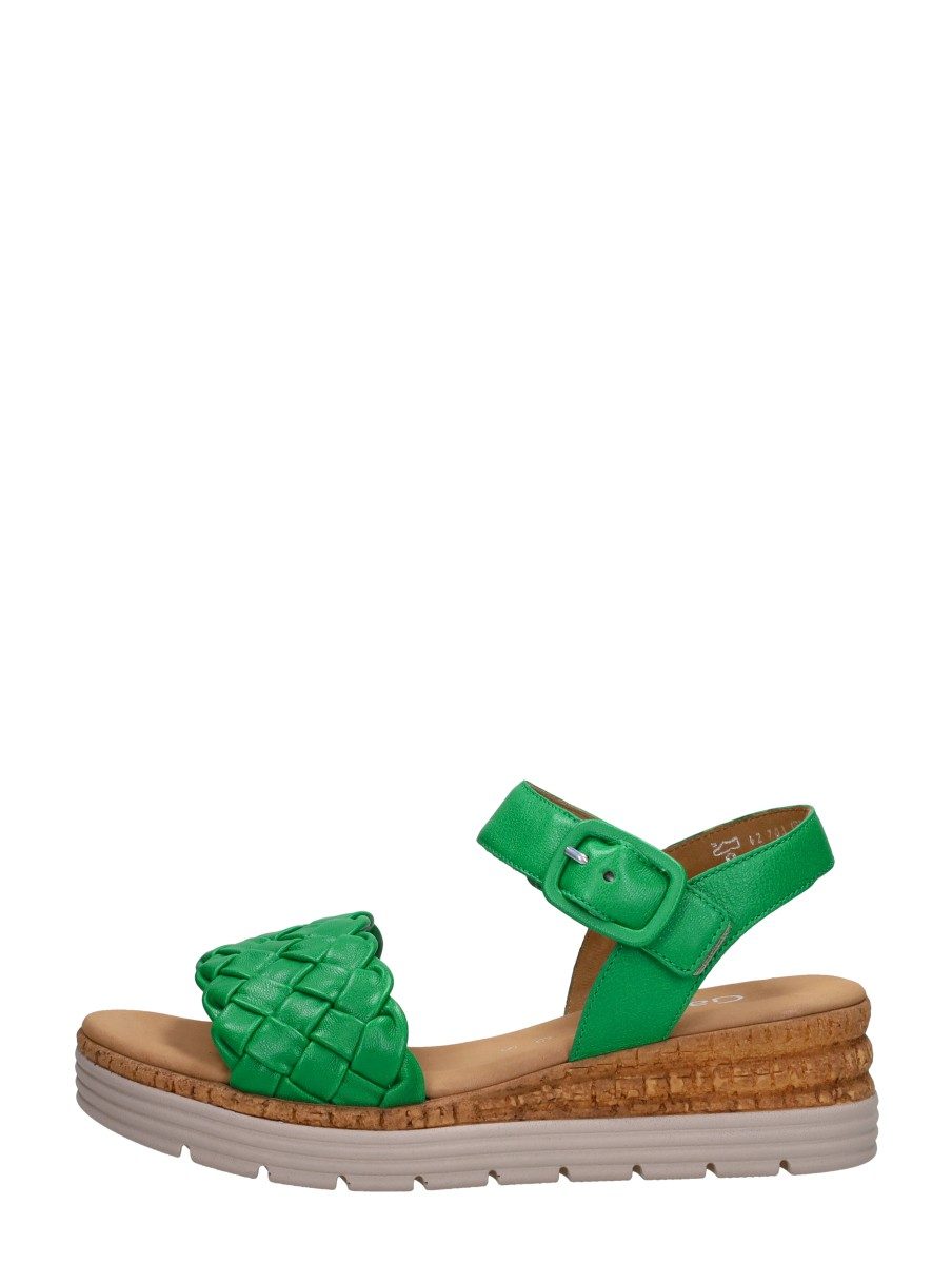 Gabor - Sandalen Plat – groen