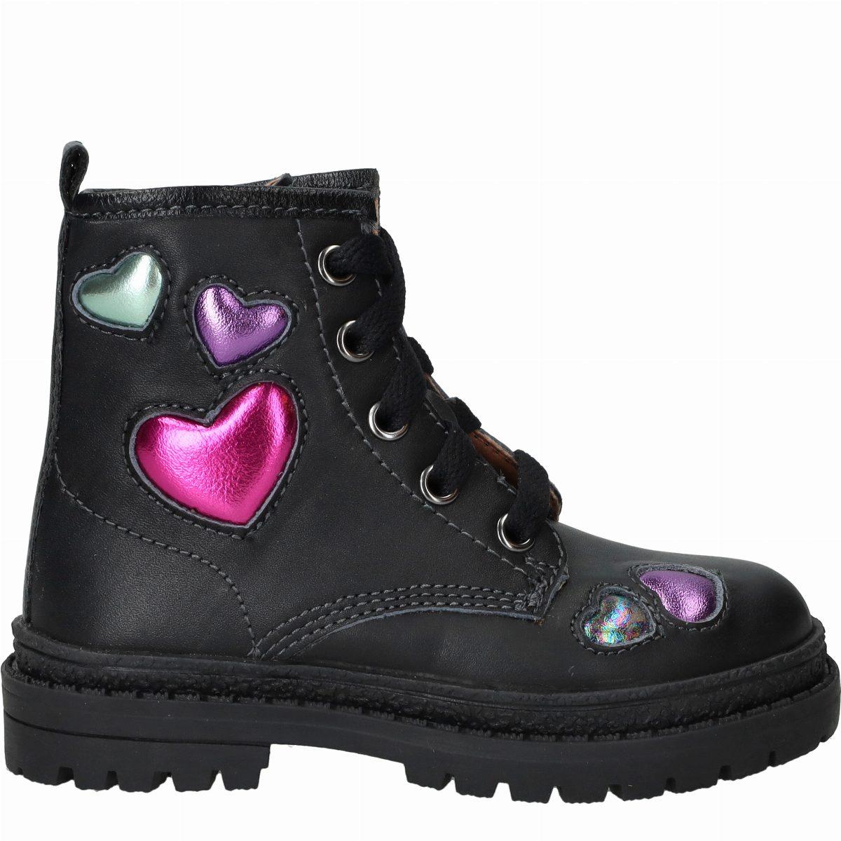 IK-KE Veterboots Meisjes Zwart