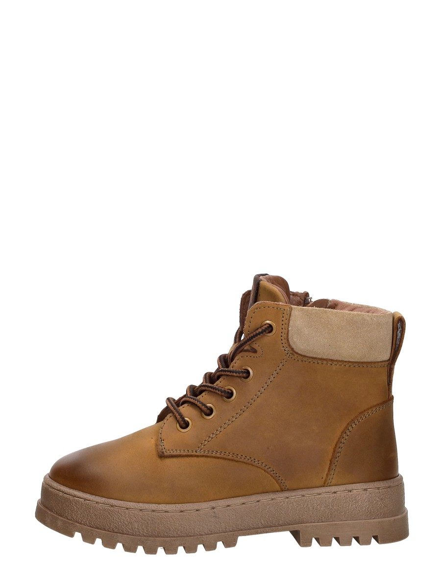 Keq - Veterschoenen Hoog – cognac – foto 1 van 4
