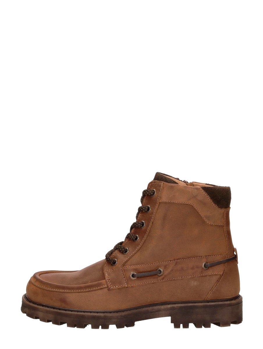 Keq - Veterschoenen Hoog – cognac