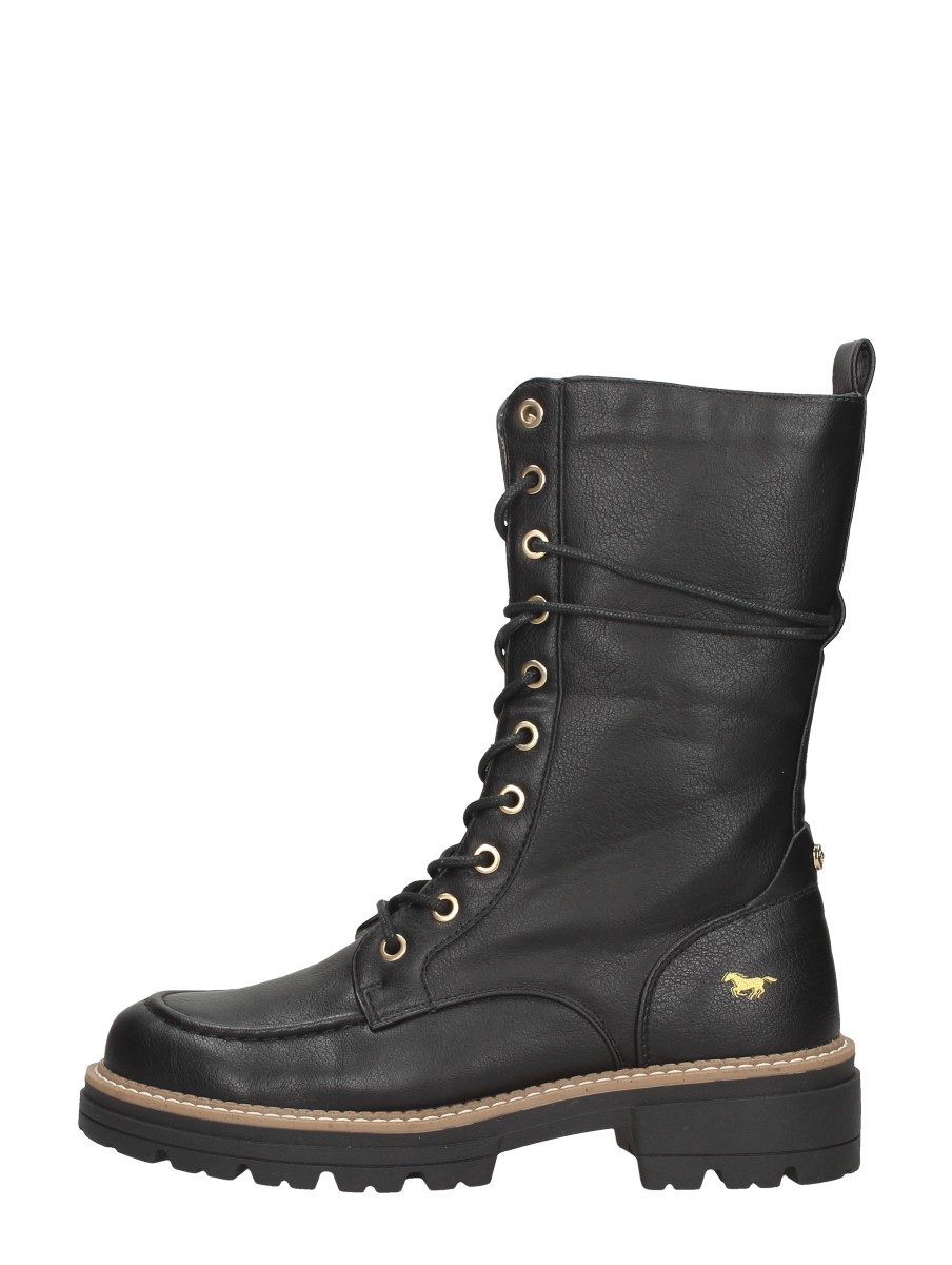 Mustang - Veterschoenen Hoog – zwart