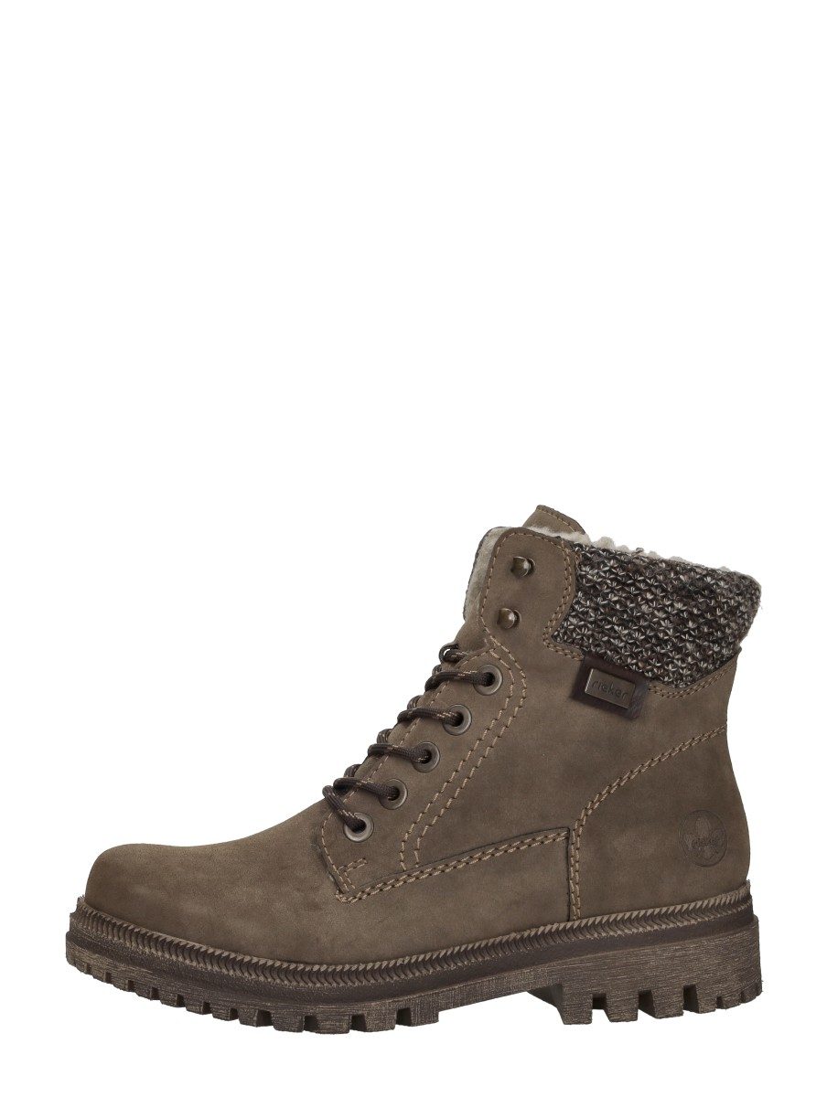 Rieker - Veterschoenen Hoog – taupe