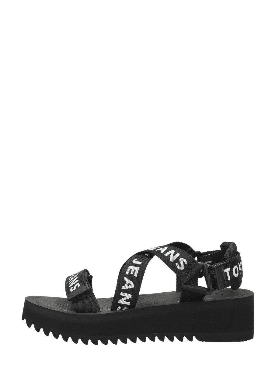 Tommy Hilfiger - Sandalen Plat – zwart