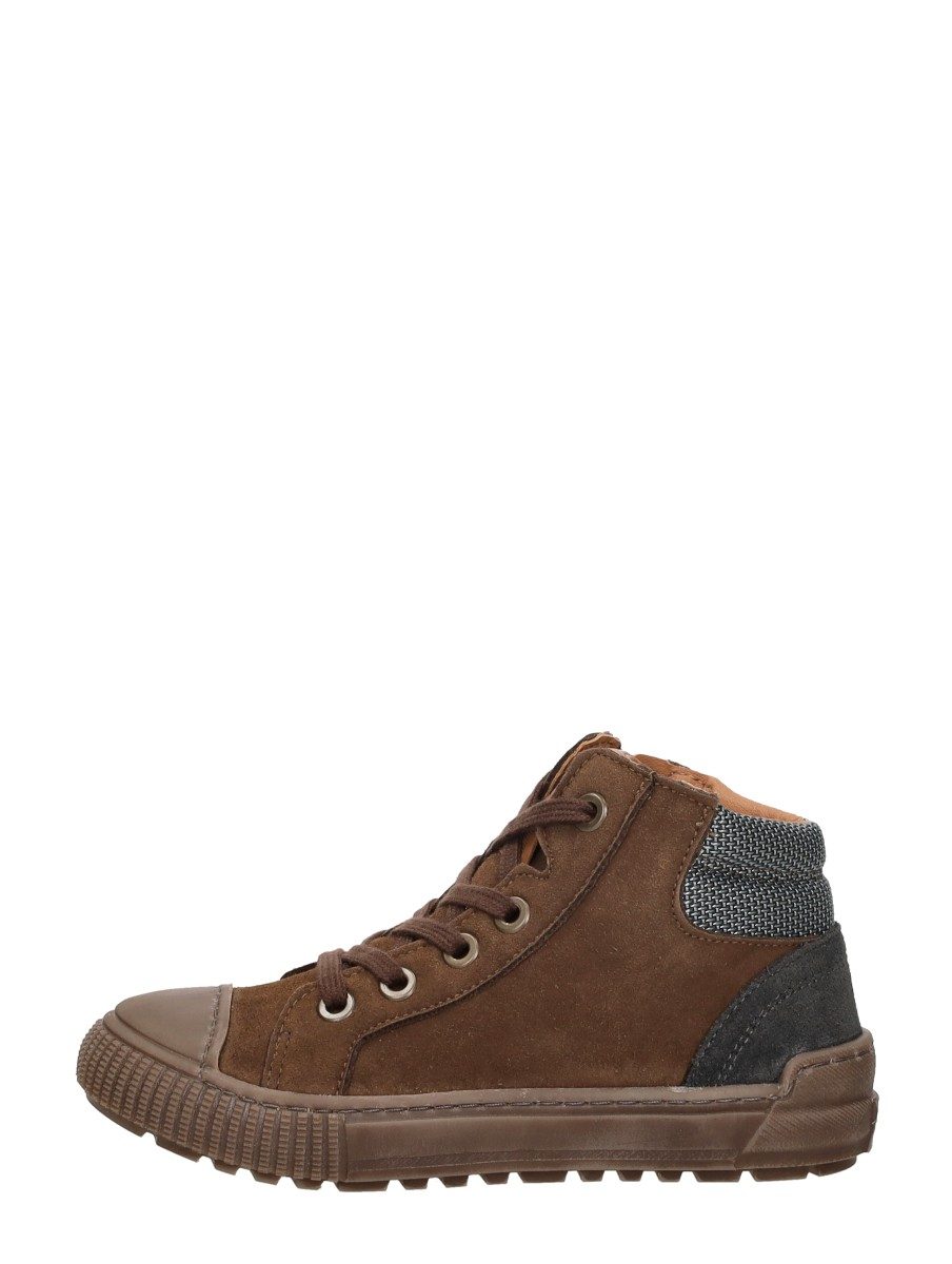 Keq - Veterschoenen Hoog – donkerbruin