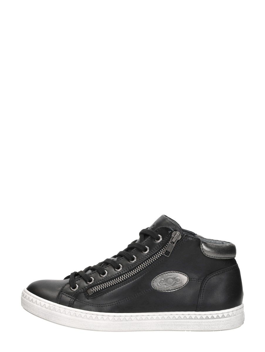 Aqa - Veterschoenen Hoog – zwart