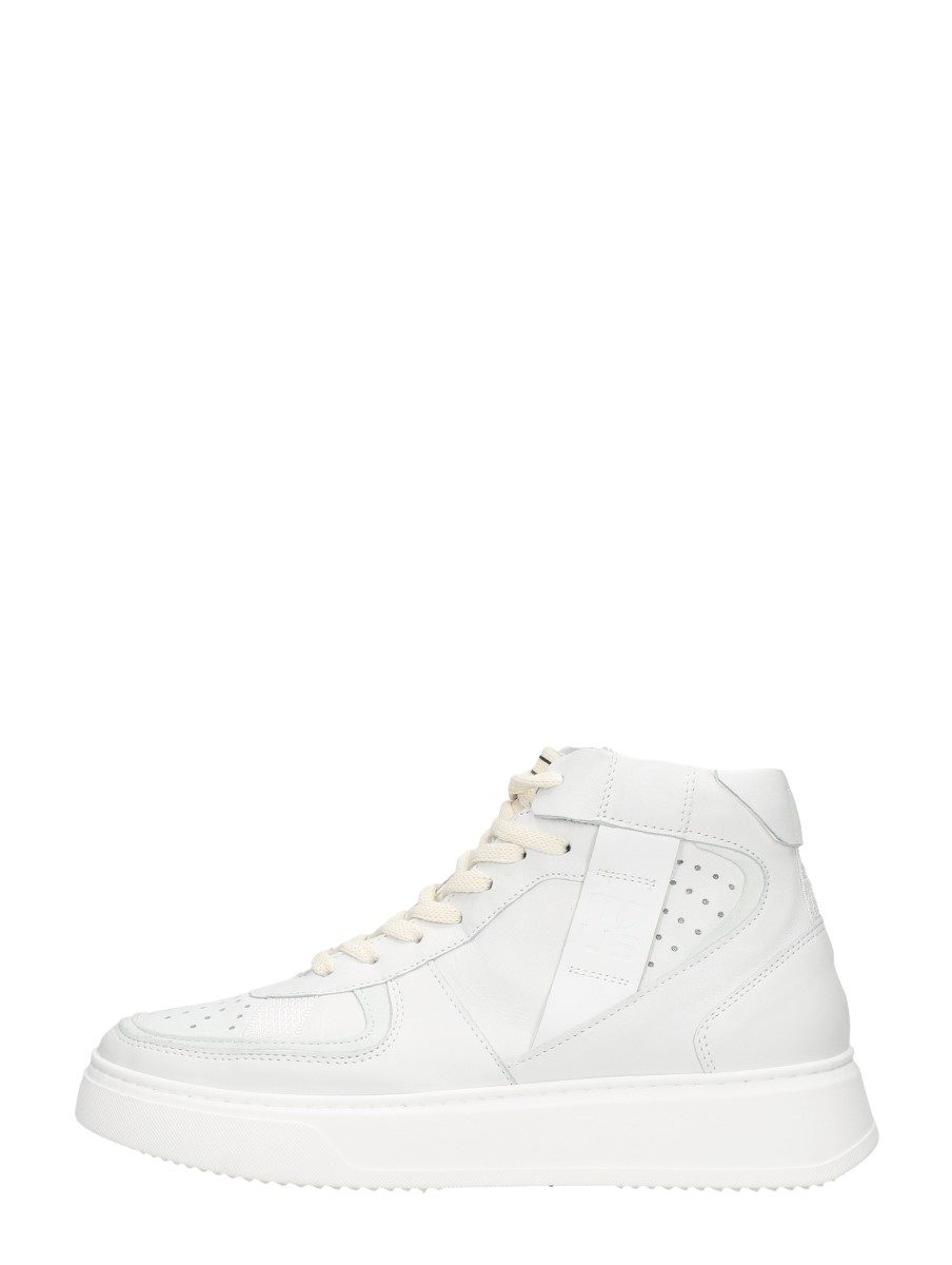 MJUS - Veterschoenen Hoog – wit