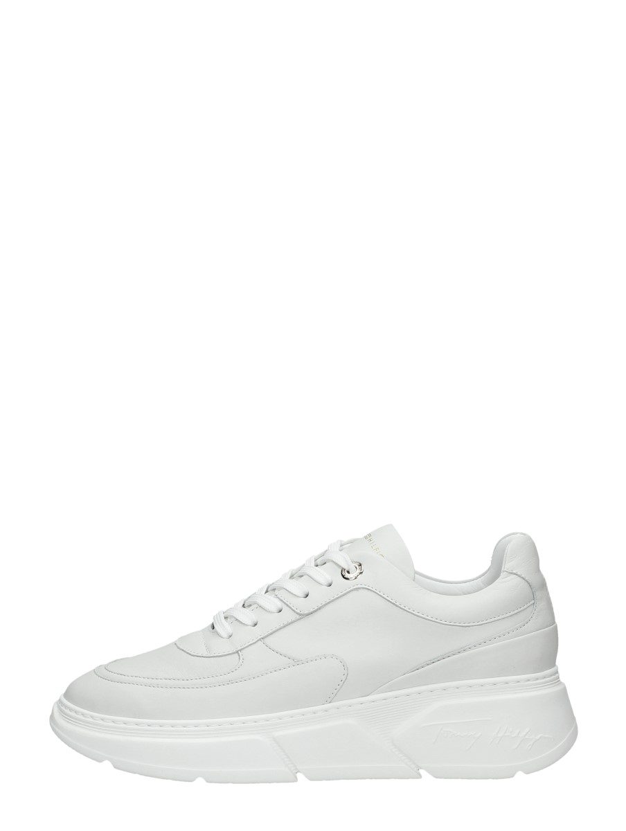 Tommy Hilfiger - Chunky Leather Sneaker – wit