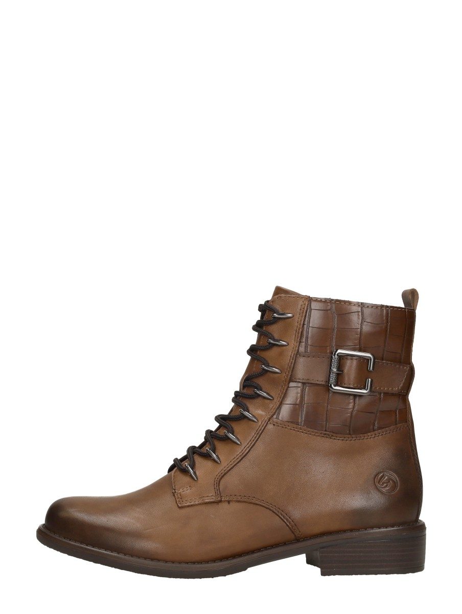 Remonte - Veterschoenen Hoog – cognac