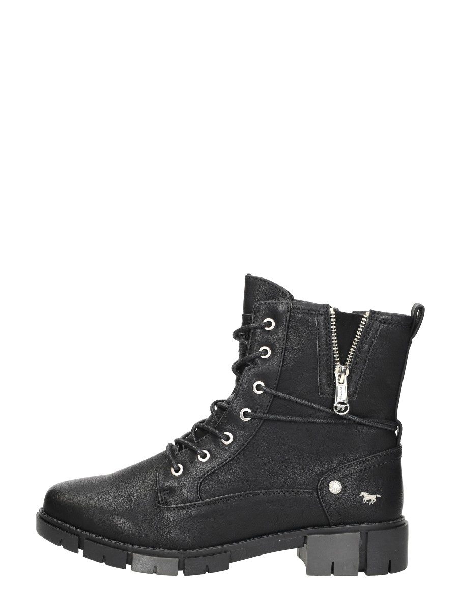Mustang - Veterschoenen Hoog – zwart