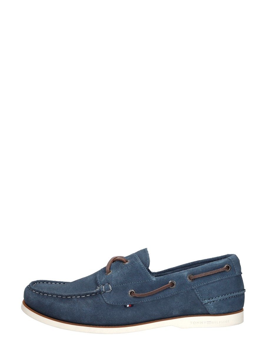 Tommy Hilfiger - Th Boat Shoe Core Suede – licht blauw