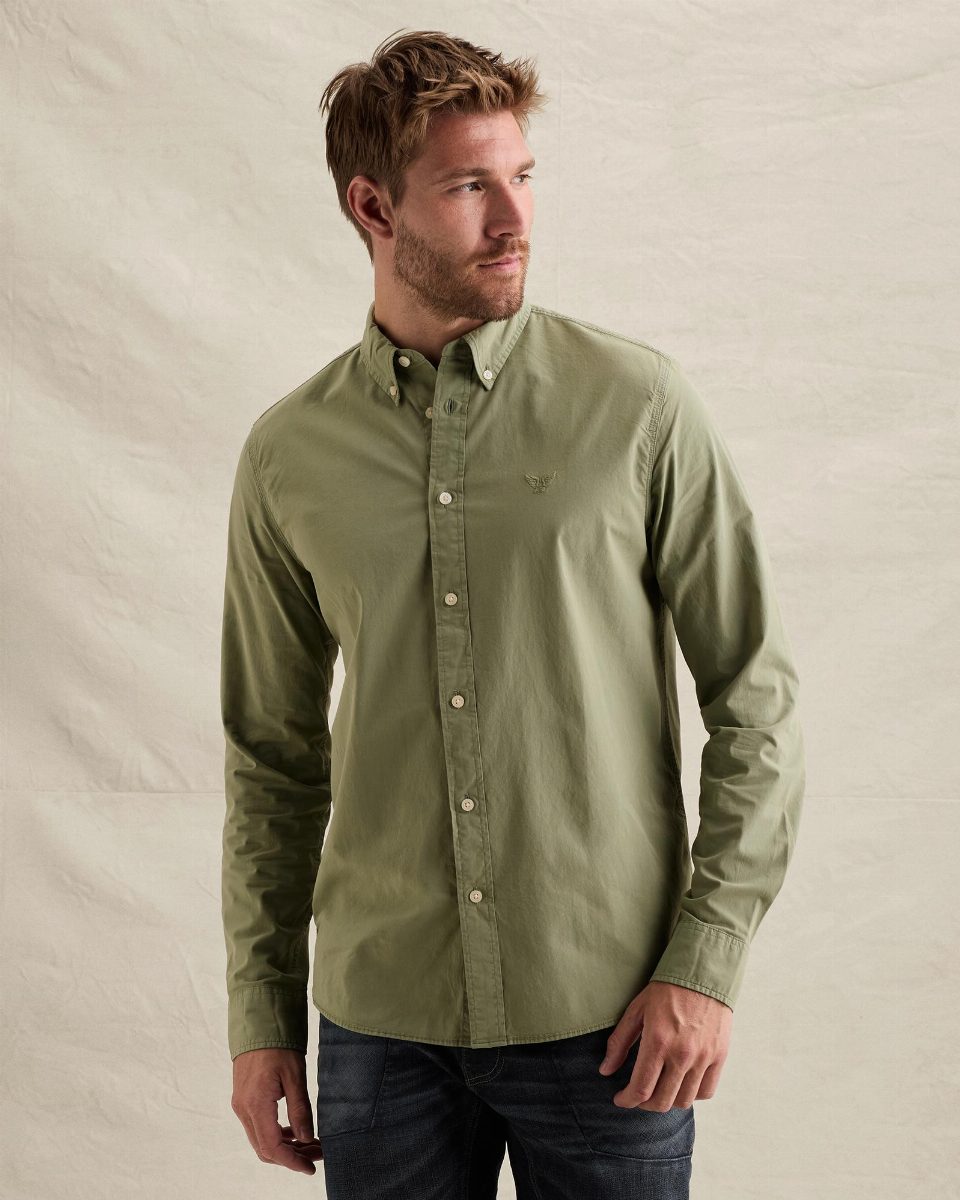 American Classic overhemd van poplin met stretch – chinois green