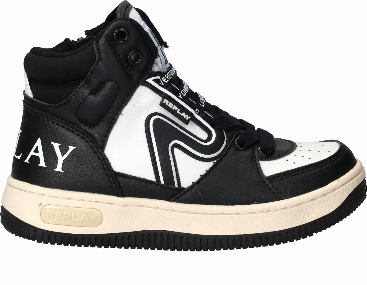 Replay Epic Jr MID 4 Sneakers Jongens Zwart