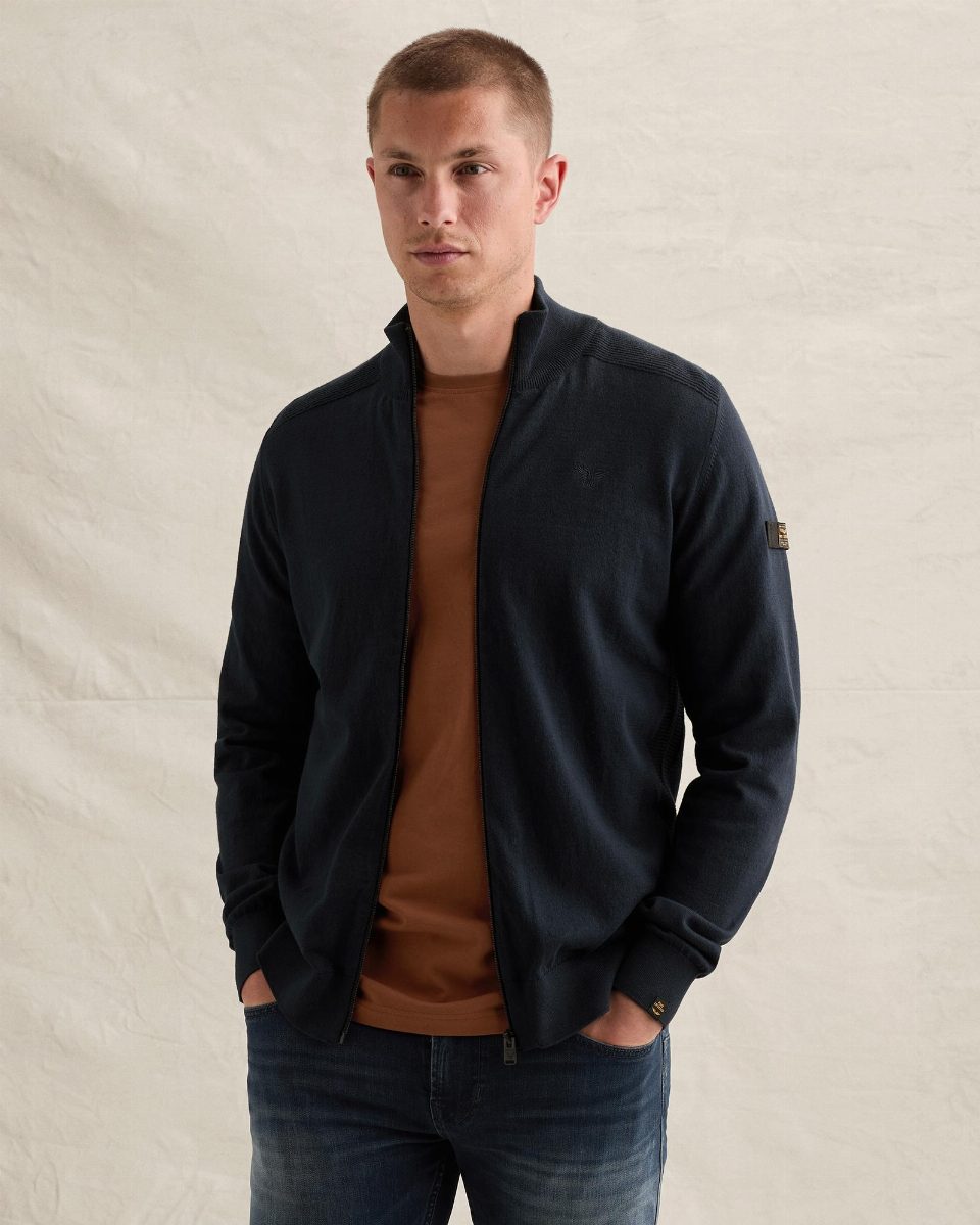 Vest van 100% katoen met ritssluiting – salute