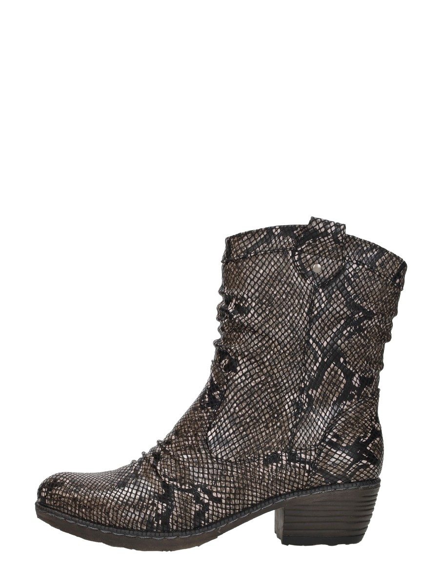 Rieker - Dames Enkellaarsjes – taupe