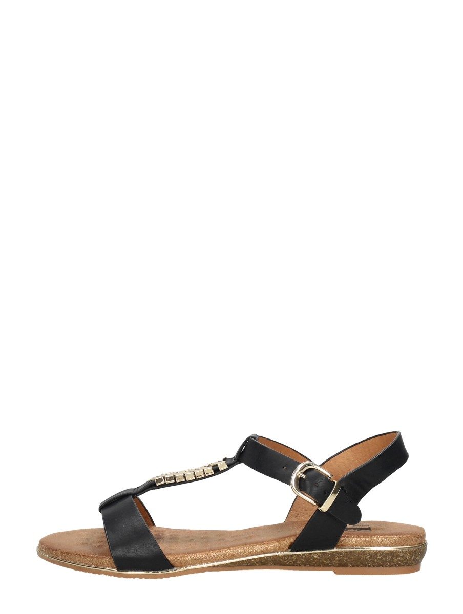Sub55 - Sandalen Plat – zwart