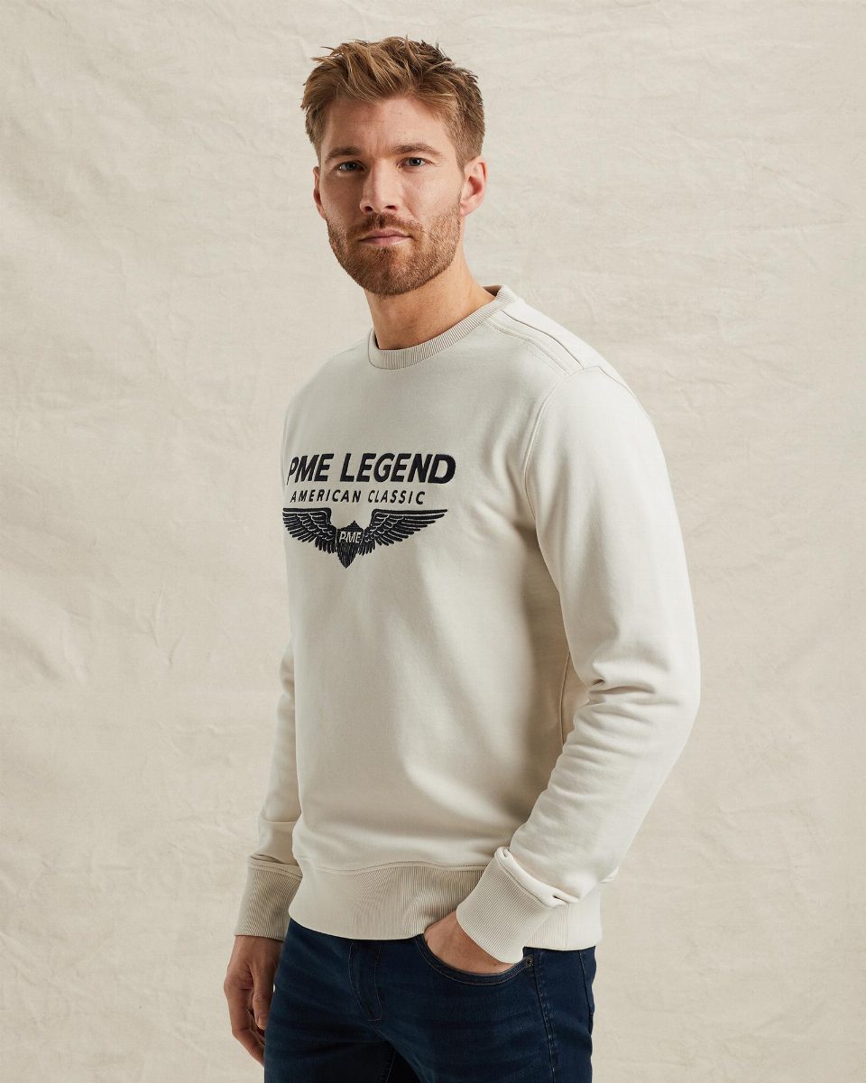 Sweatshirt met logo – birch