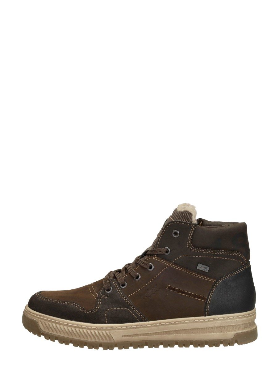 Rieker - Veterschoenen Hoog – donkerbruin