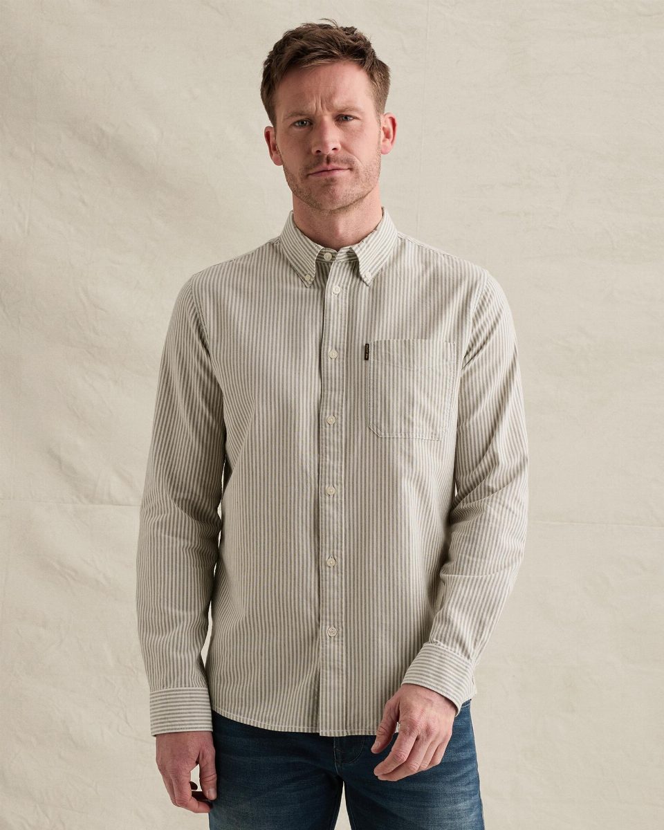 Oxford overhemd met button-down kraag en streeppatroon
